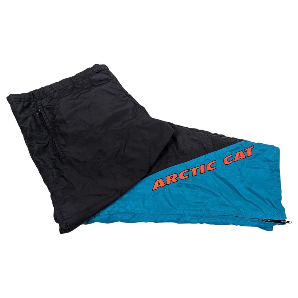 Vtg Arctic Cat Snowmobile Windbreaker Sz XXL Wind Cover Pants 80s 90‎ Neon Rare